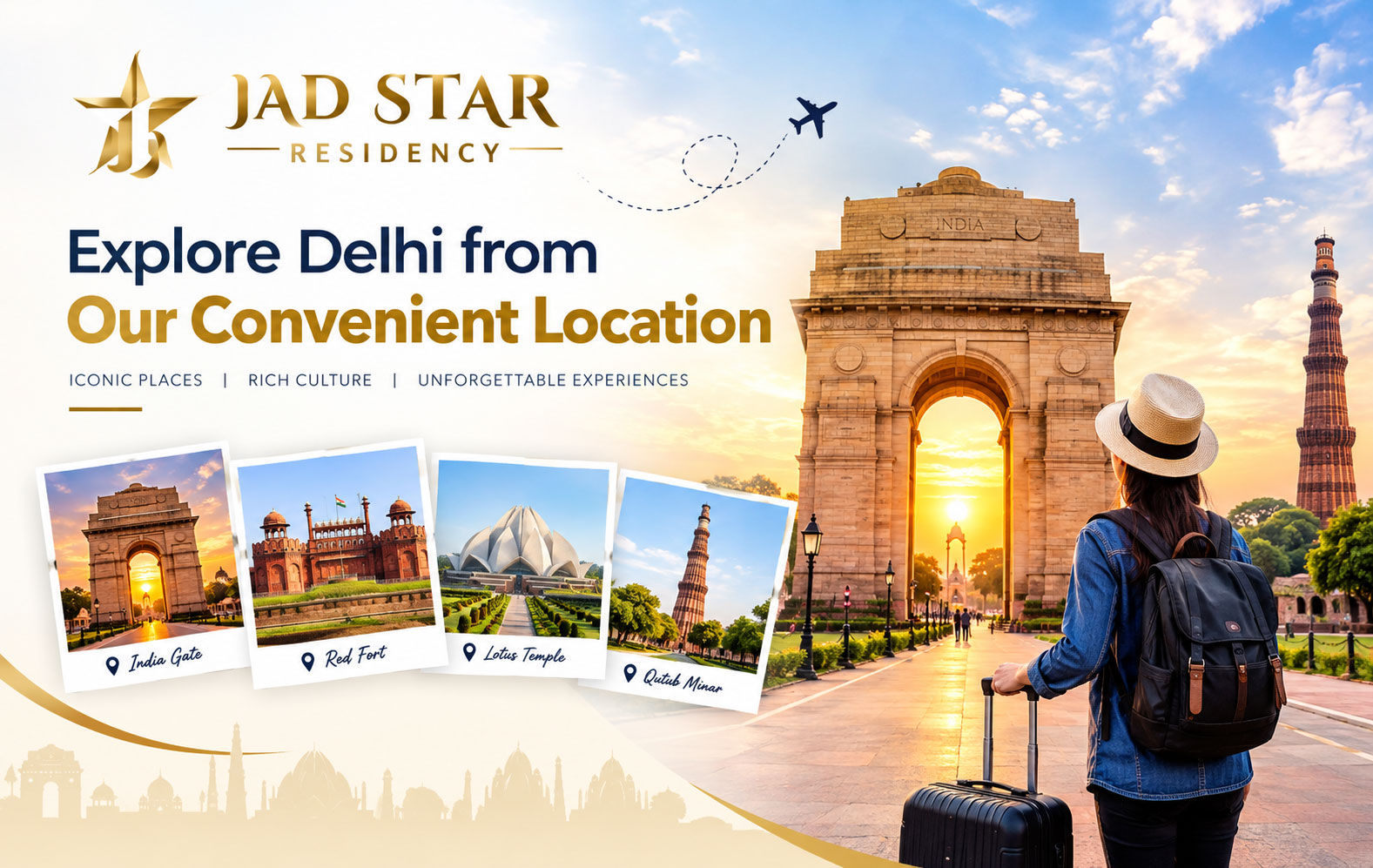 Explore Delhi from Jad Star Residency